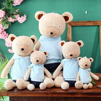 Cartoon Cute Stuffed Dressed Bear Toy Kids Gifts Plush Animal Pillow