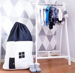 Baby Toy Storage Organizer House Shape Bag Laundry Basket