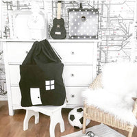 Baby Toy Storage Organizer House Shape Bag Laundry Basket