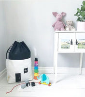 Baby Toy Storage Organizer House Shape Bag Laundry Basket