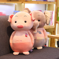 Soft Lovely Cute Plush Stripe Pig Doll Stuffed Cartoon Elephant Doll