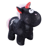 Cute Stuffed Black Unicorn Toy Kids Birthday Gifts Plush Animal Doll