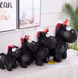 Cute Stuffed Black Unicorn Toy Kids Birthday Gifts Plush Animal Doll