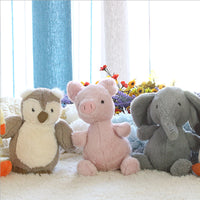 Cute Plush Elephant Penguin Doll Kids Lovely Stuffed Pig Duck Owl Toy