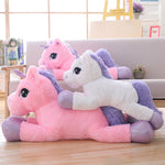 Giant Stuffed White Unicorn Toy Plush Cartoon Horse Pillow Kids Doll