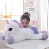 Giant Stuffed White Unicorn Toy Plush Cartoon Horse Pillow Kids Doll