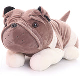 Cute Plush Bulldog Doll Soft Stuffed Lying Prone Sharpei Dog Pillow