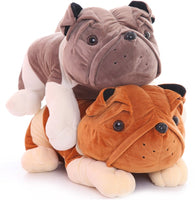 Cute Plush Bulldog Doll Soft Stuffed Lying Prone Sharpei Dog Pillow