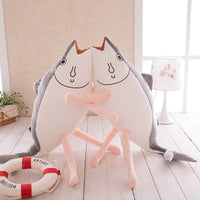 Cute Cartoon Salted Fish Plush Toy Soft Stuffed Fish Cushion Pillow