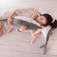 Cute Cartoon Salted Fish Plush Toy Soft Stuffed Fish Cushion Pillow