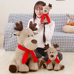 Cute Christmas Elk Plush Toy Stuffed Soft Deer Gift Doll for Kids
