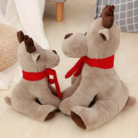 Cute Christmas Elk Plush Toy Stuffed Soft Deer Gift Doll for Kids
