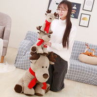 Cute Christmas Elk Plush Toy Stuffed Soft Deer Gift Doll for Kids