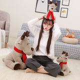 Cute Christmas Elk Plush Toy Stuffed Soft Deer Gift Doll for Kids