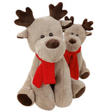 Cute Christmas Elk Plush Toy Stuffed Soft Deer Gift Doll for Kids