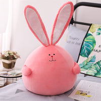 Cute Cartoon Rabbit Plush Toy Fat Round Long Ear Stuffed Bunny Doll
