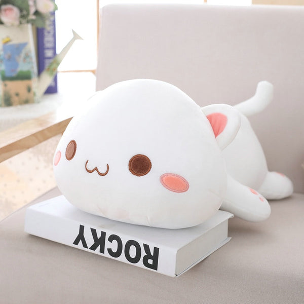 Cute Soft Animal Cat Plush Toy Cartoon Lying Cat Pillow Cushion