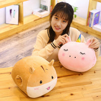 Soft Unicorn Hand Warm Stuffed Animals Plush Toy Pig Pillow Cushion