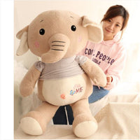 Big Animals Hippo Plush Toy Stuffed Soft Cartoon Elephant Doll Pillow