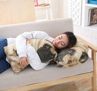 Cute Simulation Dog Plush Toy Soft Stuffed Animal Dog Pillow Cushion