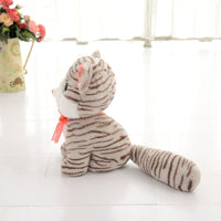 Cute Stripe Cat Plush Toy Doll Soft Stuffed Cat Pillow Toy for Baby