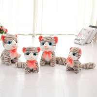 Cute Stripe Cat Plush Toy Doll Soft Stuffed Cat Pillow Toy for Baby