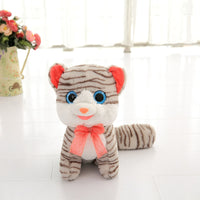 Cute Stripe Cat Plush Toy Doll Soft Stuffed Cat Pillow Toy for Baby