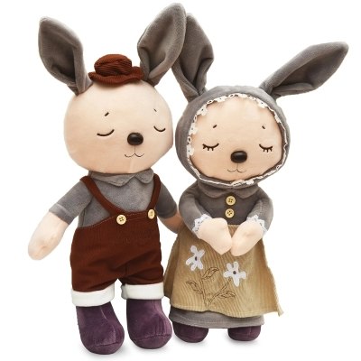 Couples Rabbit Plush Toys Bunny Sleep Doll Rabbit Wedding Press Dolls