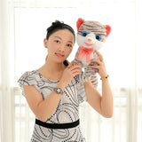 Cute Stripe Cat Plush Toy Doll Soft Stuffed Cat Pillow Toy for Baby
