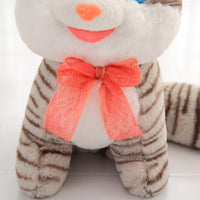 Cute Stripe Cat Plush Toy Doll Soft Stuffed Cat Pillow Toy for Baby
