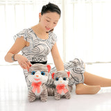 Cute Stripe Cat Plush Toy Doll Soft Stuffed Cat Pillow Toy for Baby