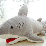 Soft Gray Shark Plush Toy Dolls Stuffed Animal Plush Pillow