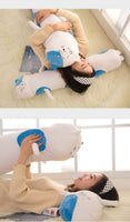 Plush Cat Roll Bolster Pillows Pregnancy Pillows Neck Pillow for Home Bed Sofa Cushion