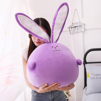 Cute Cartoon Rabbit Plush Toy Fat Round Long Ear Stuffed Bunny Doll
