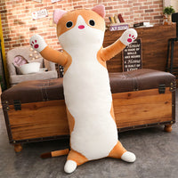 Long Cat Pillow Plush Toy Soft Cushion Stuffed Animal Cat Doll