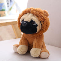 Cute Lamdoo Dog Plush Doll Stuffed Pug Dog Puppy Soft Cuddly Animal Toy in Costumes