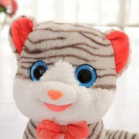 Cute Stripe Cat Plush Toy Doll Soft Stuffed Cat Pillow Toy for Baby