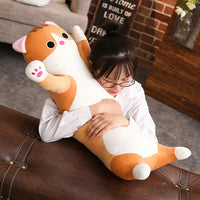 Long Cat Pillow Plush Toy Soft Cushion Stuffed Animal Cat Doll
