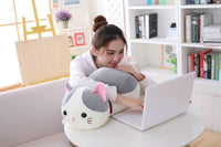 70cm Lying Cat Plush Toys Stuffed Cute Emoji Cat Doll