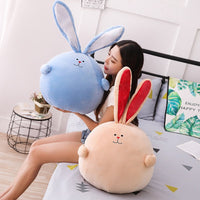 Cute Cartoon Rabbit Plush Toy Fat Round Long Ear Stuffed Bunny Doll