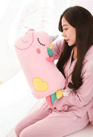 42CM Hand Warm Plush Toy Unicorn Doll Stuffed Pillow with Blanket
