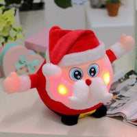 Christmas Santa Claus Plush Doll Stuffed Luminous Music Toys for Kids