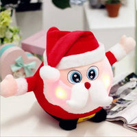 Christmas Santa Claus Plush Doll Stuffed Luminous Music Toys for Kids