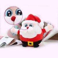 Christmas Santa Claus Plush Doll Stuffed Luminous Music Toys for Kids