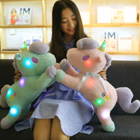 Cute Light Colorful Unicorn Plush Toy Stuffed Luminous Pillow