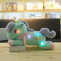 Cute Light Colorful Unicorn Plush Toy Stuffed Luminous Pillow