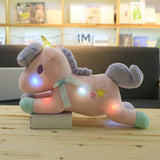 Cute Light Colorful Unicorn Plush Toy Stuffed Luminous Pillow
