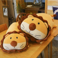 Cute Cartoon Lion Plush Toy Stuffed Animal Lion Doll Pillow