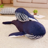 Cute Blue Whale Plush Toy Soft Stuffed Sea Animal Doll Pillow for Kids