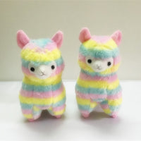 Rainbow Alpaca Plush Toy Colorful  Soft Llama Toy Animals Stuffed Doll